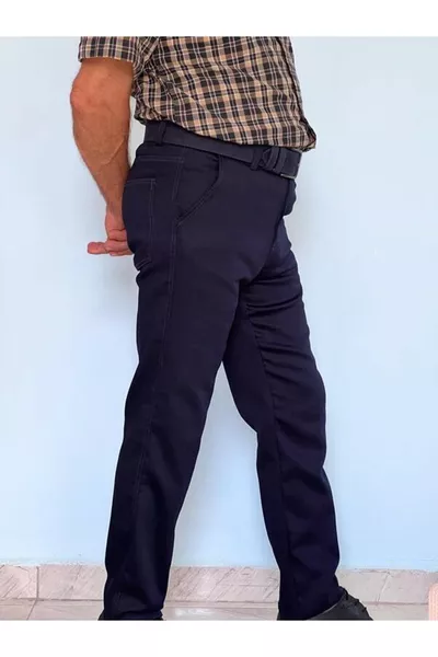 Herren Leinen Regular Fit Schlichte Hose