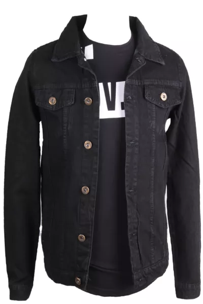 جاكيت جينز أسود رجالي