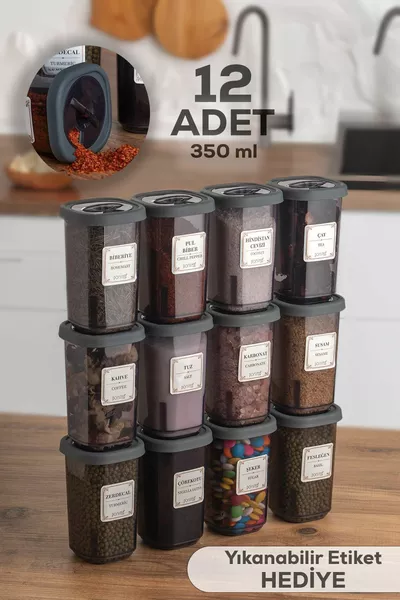 Ensemble de pots à épices avec couvercle à clé - pot à épices - contenance en ml