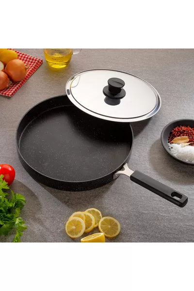 Vispan met Deksel, 2-delige Vispan Cm