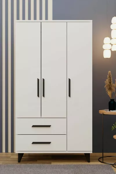 GM -A MODENA GUARDAROBA NERO CON MANIGLIA E PIEDI