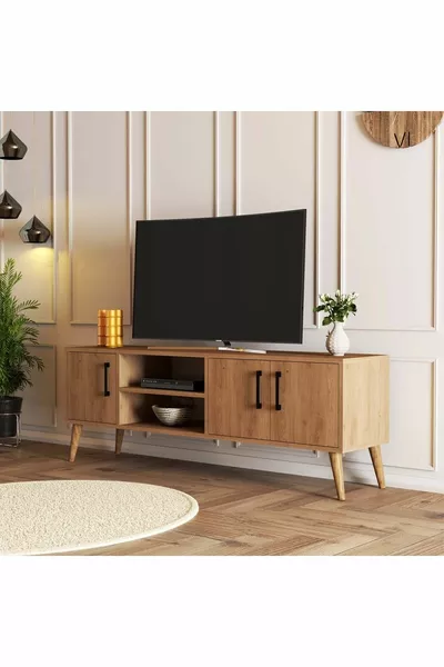 Exxen CM (Wooden Leg) TV Unit Basket