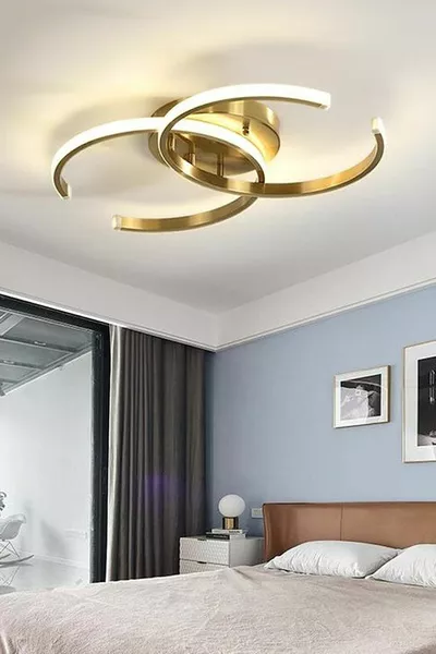 Noris Modern Design Distressed Color Living Room Kitchen Hall White LED 2-Light Chandelier