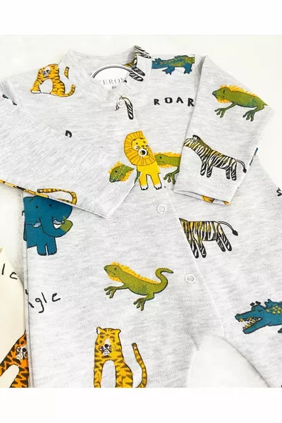 Малыш Плюшевый мишка Узорчатый комбинезон из 2 предметов Наряд для новорожденных