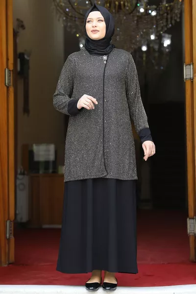 فستان سهرة Güzide ذهبي