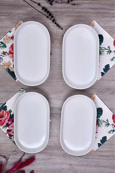 Kütahya Serie 4-delige Serveerbord Set Keramiek 4-delig Datça  cm