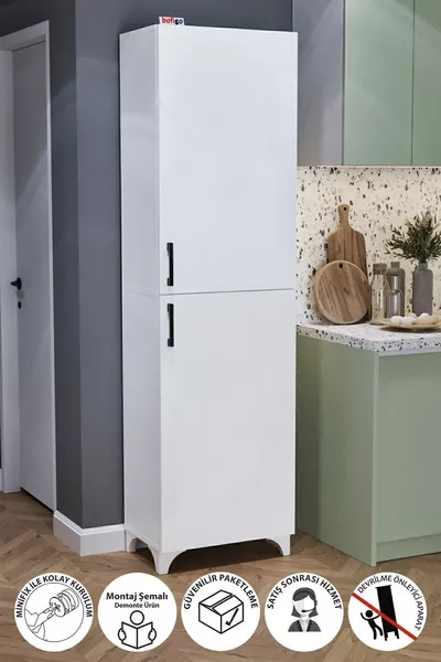 Armadio Multiuso Tuna Armadio Dispensa Armadio Bagno Armadio Ripostiglio Armadio Cucina Bianco