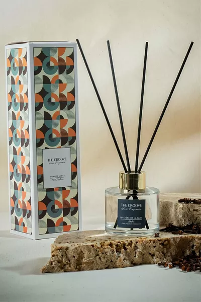 Аромат для комнаты  мл с сандалом, цилиндрический стержень, прозрачный Mystère De La Nuït