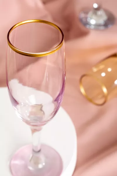  Модель 3 Цвета 6 Штук Набор Бокалов для Воды у Кофе |  мл Мед, Розовый, Синий