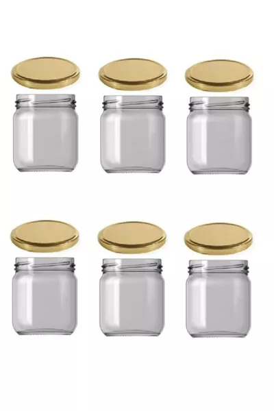 6 bocaux en verre pour nourriture pour bébé avec couvercle doré, capacité  ml, pour transport et conservation