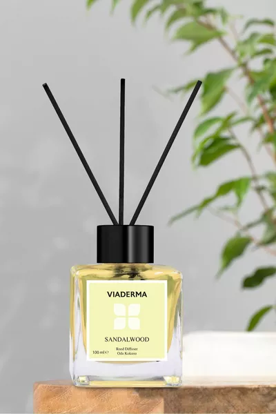 Raumduft mit Sandelholzduft und Bambusstäbchen  ml – Natürlich, Frisch und Lang anhaltend