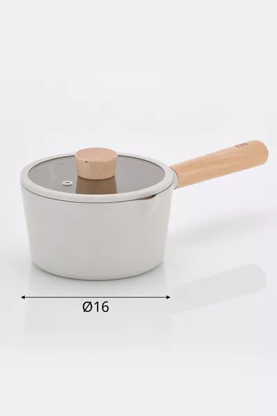 Fika Aluminum Cast Milk Pan with Glass Lid cm