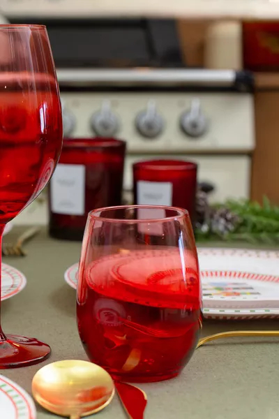 Larc 4-teiliges Wasserglas-Set Rot  ml