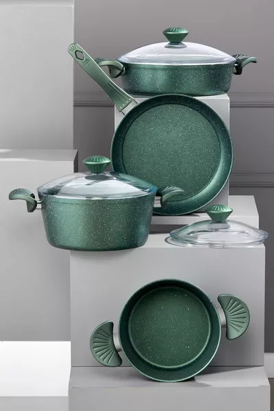 MaxxCook 7-Piece Granite Cookware Set