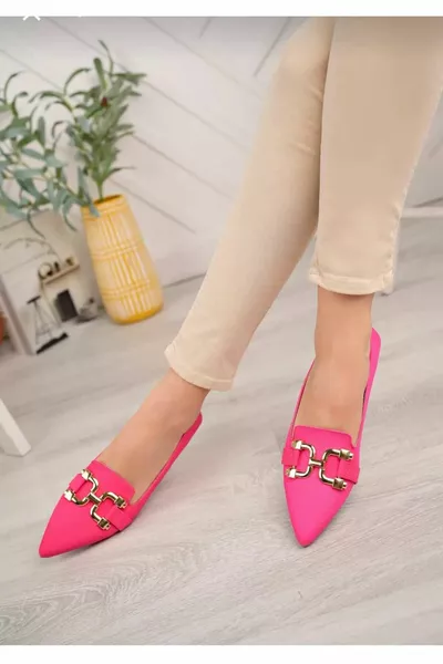 العرعر مشبك أصفر مفصل باليه نسائي مسطح 1- يجب طلب مقاس كبير