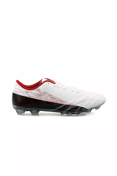  D Blanc Chaussures De Football Sur Gazon Homme -D-BLANC-NOIR-ROUGE