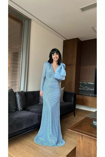 Design Baby Blau Abendkleider