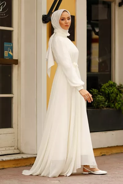 Double Lined Tailed Wedding Evening Dress