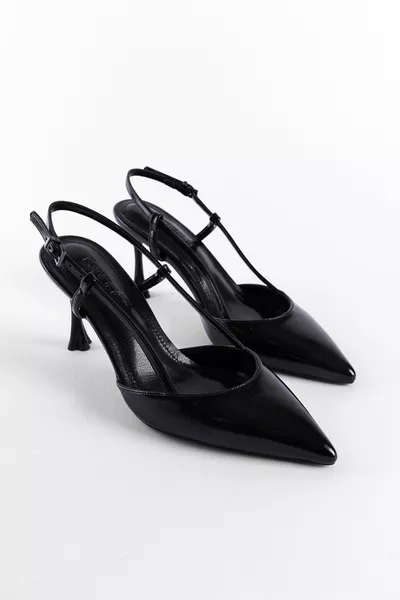 Open-Back Pointed-Toe Mid-Heeled Women's Shoes