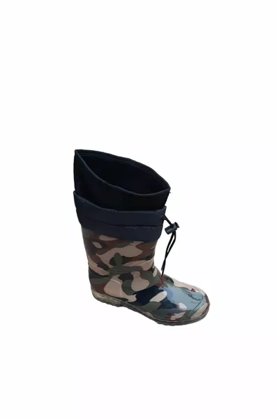 Gedessineerde laarzen met sokken