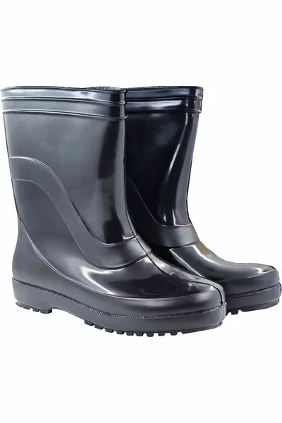 للجنسين أسود أحذية المطر للماء