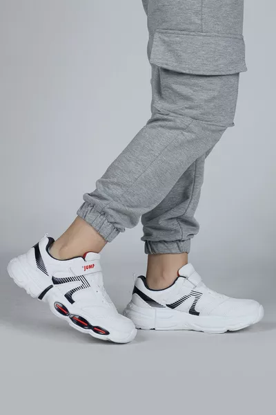  أبيض - أزرق كحلي سنيكرز للأطفال للجنسين