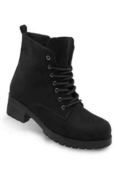 فين من جلد الغزال سستة المطاط عدم الانزلاق وحيد أحذية النساء