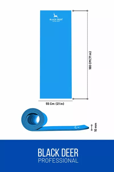 Tapis de camping de yoga Pilates ultra léger Tapis d’exercice Base antidérapante  cm  mm