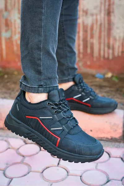 Мужские черные ортопедические водонепроницаемые кроссовки LT 