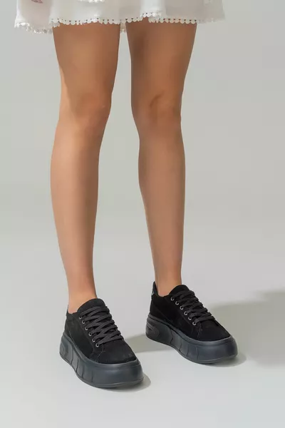 Abalin Sneakers Donna Camoscio Nero