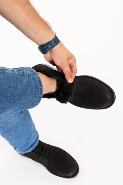  Мужские ортопедические ботинки на шнуровке из натуральной кожи и черные ботинки на молнии