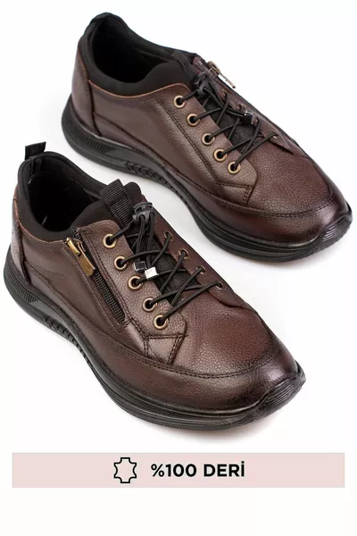 جلد طبيعي ، بدون دانتيل ، مخيط ، أحذية رياضية رجالية شتوية جلدية