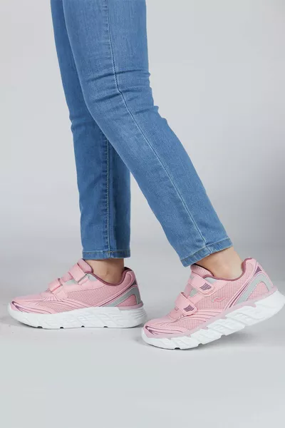  سلمون وردي - لون وردي حذاء رياضي للبنات سنيكرز كاجوال