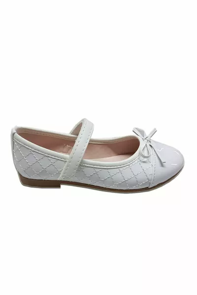 Ballerine bianche trapuntate per ragazze