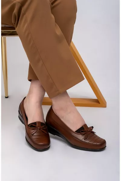  Черная полная ортопедическая повседневная кожаная обувь для женщин