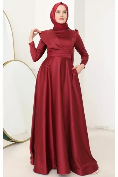 ميرا مساء اللباس بورجوندي