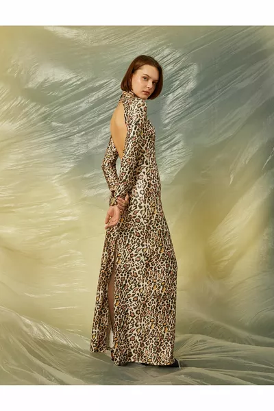 Rollkragenpullover Langarm Langes Kleid