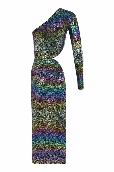 نسائي مرسيليا كم واحد الخصر منخفضة قطع طويل رايات اللباس مع الشقوق