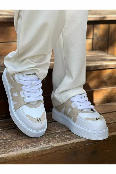  CBT Star-X Heren Sneakers WIT/BEIGE