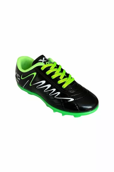 Детские футбольные бутсы Футбольные бутсы ЧЕРНЫЕ - ЗЕЛЕНЫЕ