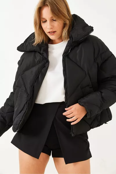Doudoune oversize noire pour femme