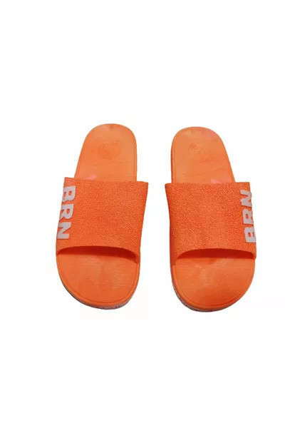 Brn  برتقالي غير قابل للانزلاق وحيد مسبح شاطئ البحر النعال اليومية للمشي لمسافات طويلة