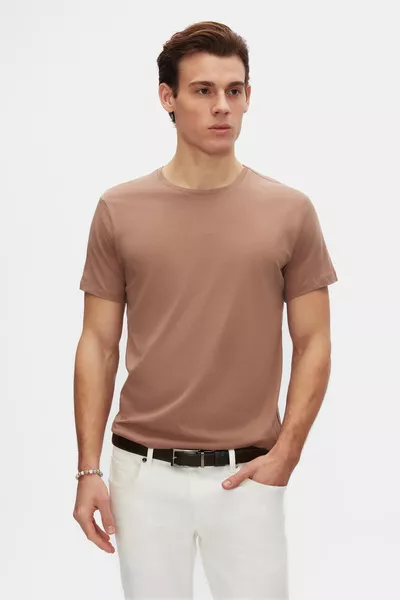 Ds Damat Slim Fit Vizon Bisiklet Yaka % Pamuklu Nefes Alabilen T-Shirt