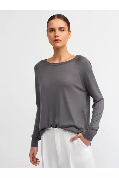  Фино трико с велосипедна яка - сивочерен