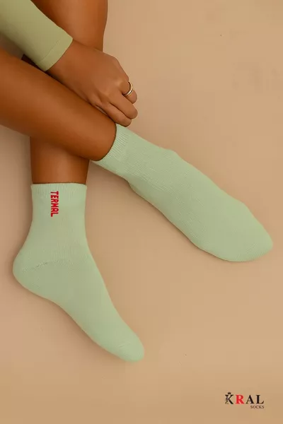 جوارب نسائية 5 أزواج ملونة حرارية مناشف للشتاء (ماصة للحرارة)