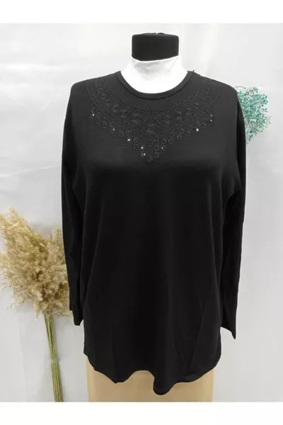 Women's Plus Size Crew Neck Mother’s Cotton T-Shirt