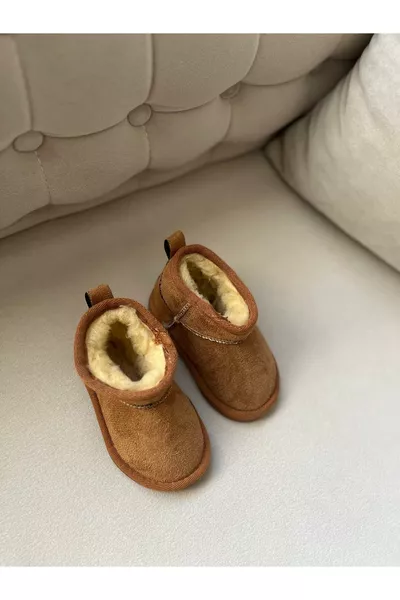 детски обувки с ботуши с вътрешна подплата от пух (поради гъстата вътрешна подплата, вземете с един номер по-големи)