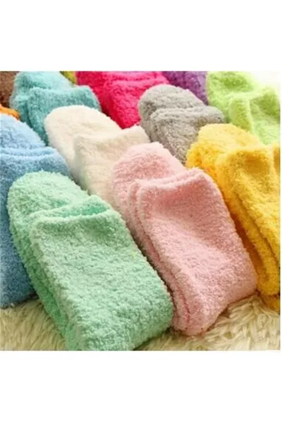 3 paires de chaussettes de sommeil en laine d'hiver multicolores pour femmes