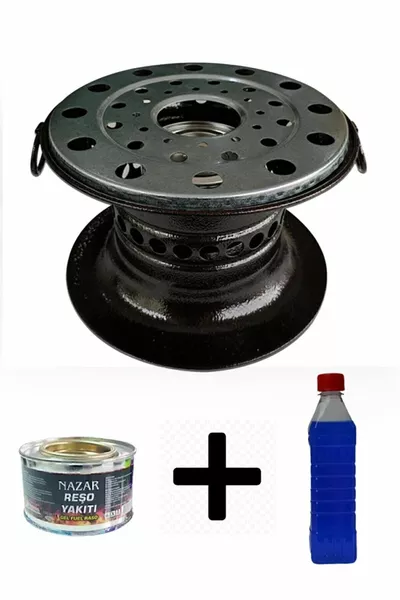 Black Reşo Fuel Ottoman Camp Stove with  ml Gel Fuel Gift!