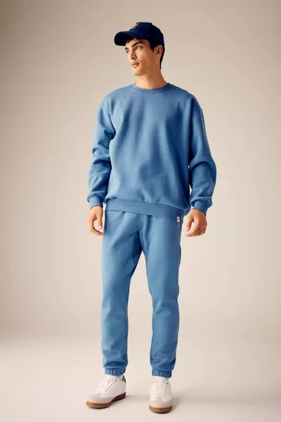 سويت شيرت بسيط واسع بياقة دائرية بمقاس كبير AU